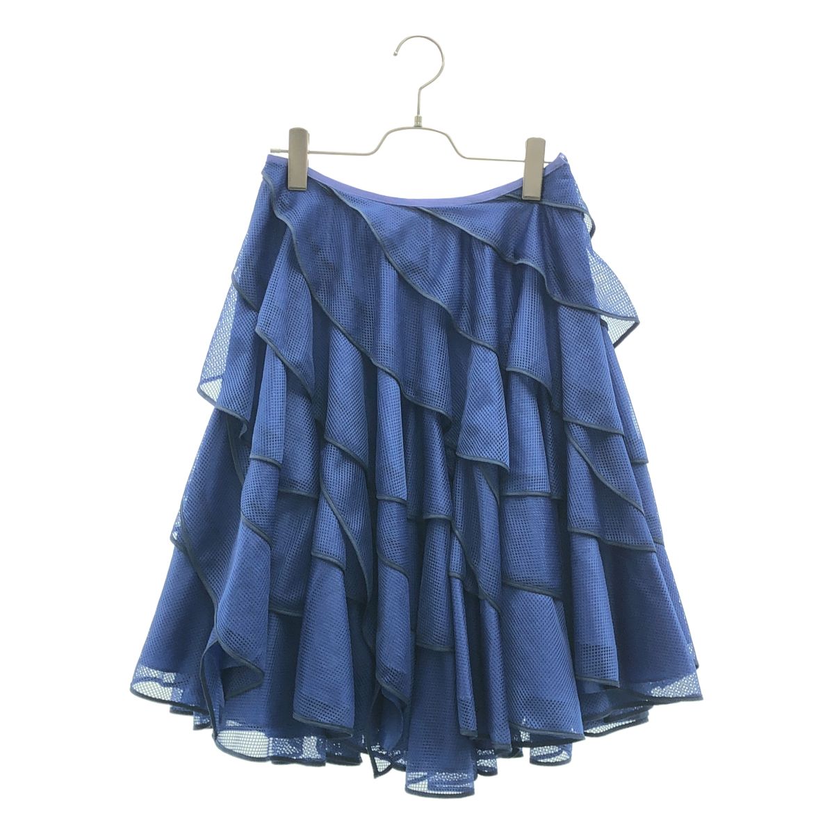 JUNYA WATANABE COMME des GARCONS / ジュンヤワタナベ | 2013SS | メッシュ ティアード スカート | XS | ブルー/ブラック | レディース