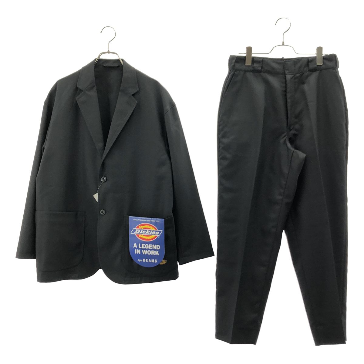 【美品】 Dickies / ディッキーズ | セットアップ / ×TRIPSTER / ×BEAMS / ウール テーラードジャケット / スラックス | S | ブラック | メンズ