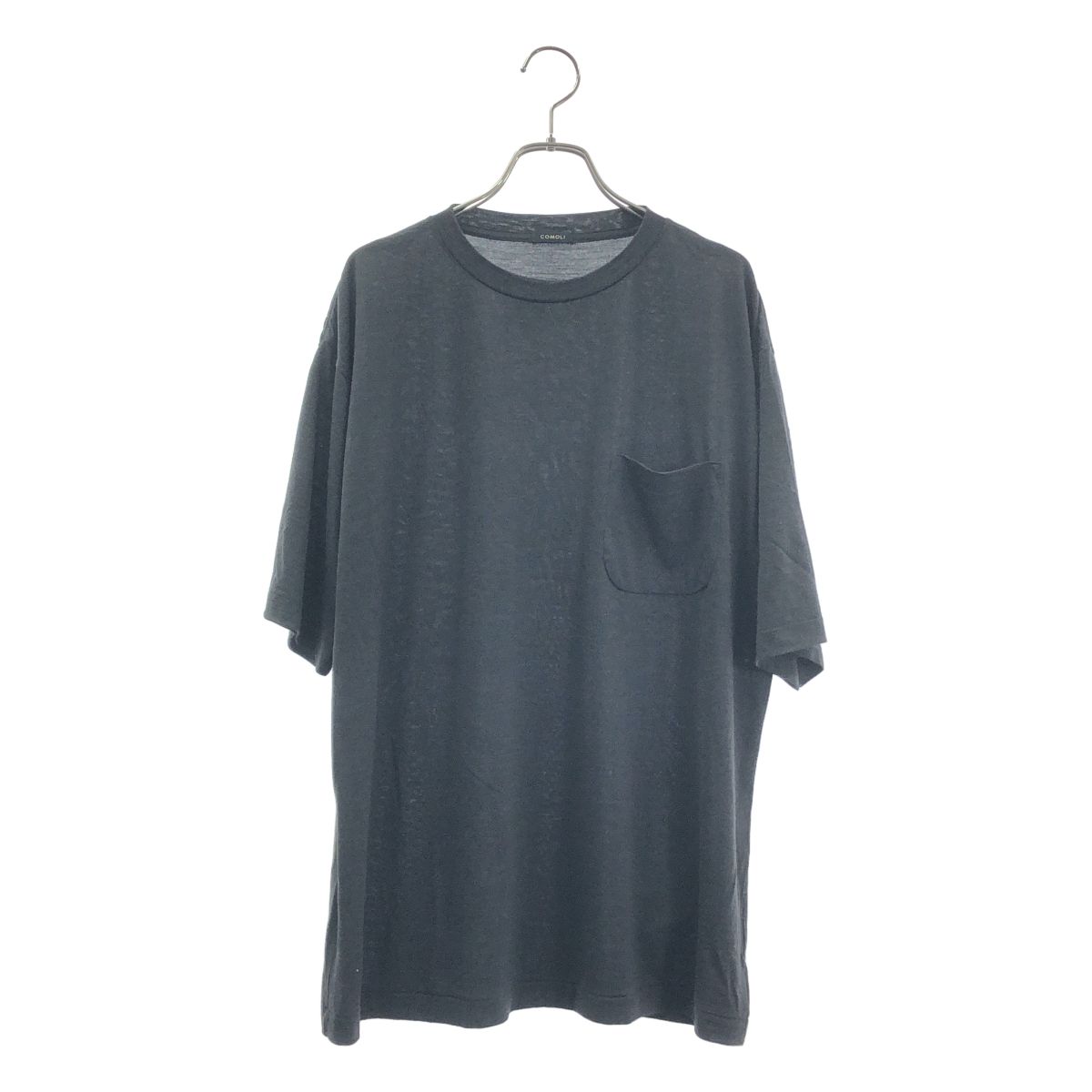 【美品】 COMOLI / コモリ | 2023SS | サマーウール天竺Tシャツ | 2 | ブラック | メンズ
