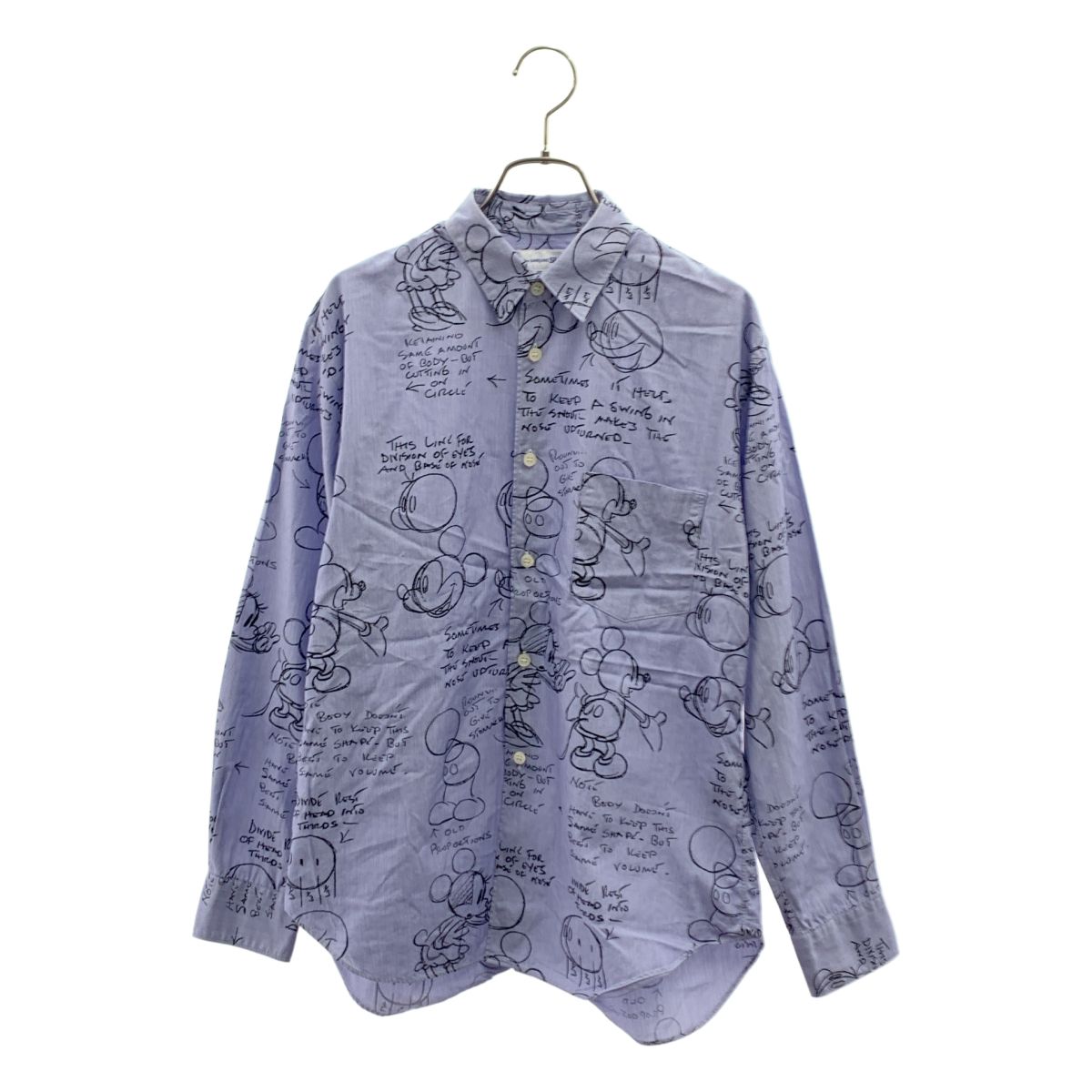 COMME des GARCONS SHIRT / コムデギャルソンシャツ | 2013AW | ×Disney / ミッキーマウス グラフィックプリント シャツ | XS | ネイビー | メンズ