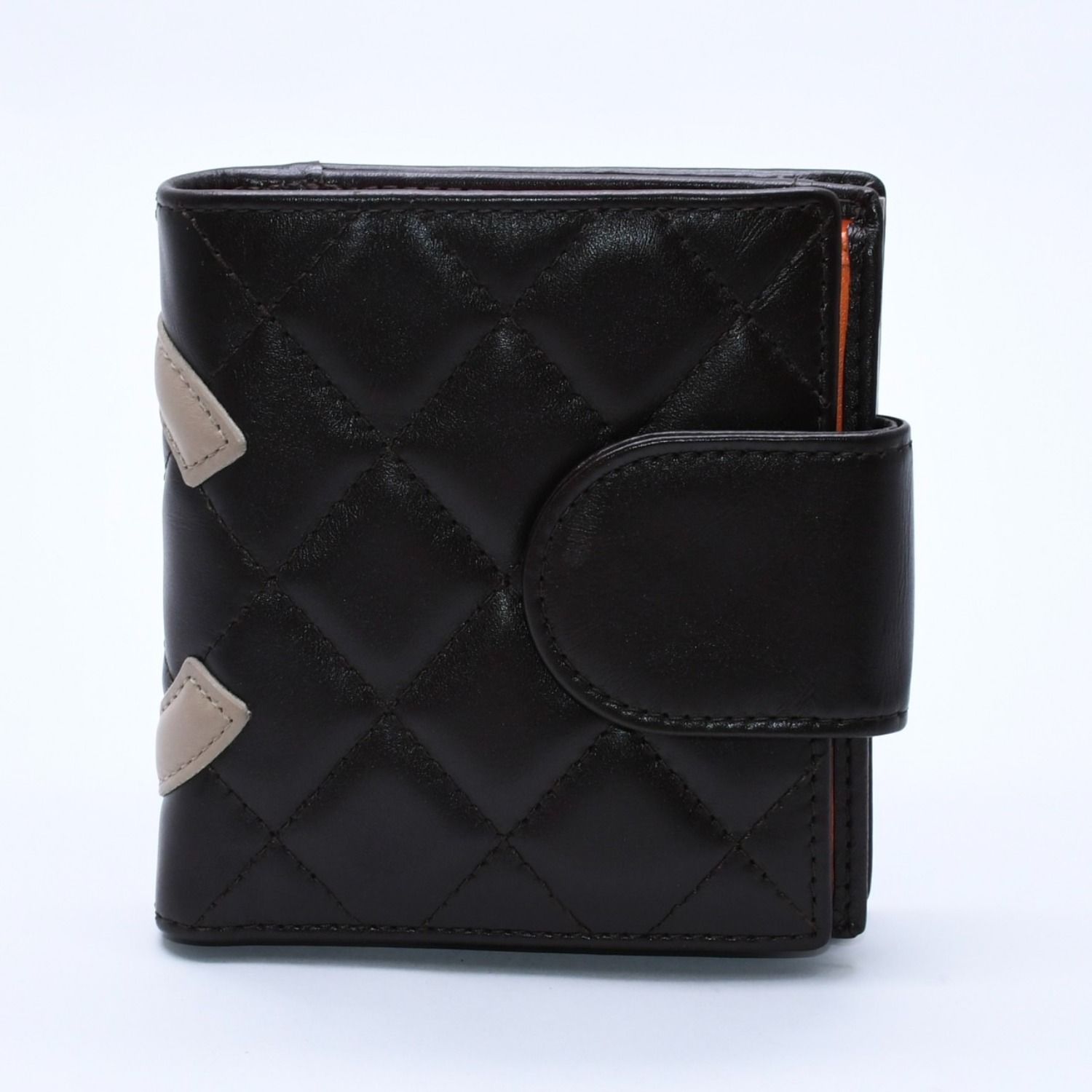 CHANEL カンボンラインウォレット 新品同様 CHANEL シャネル カンボンライン がま口 コンパクト