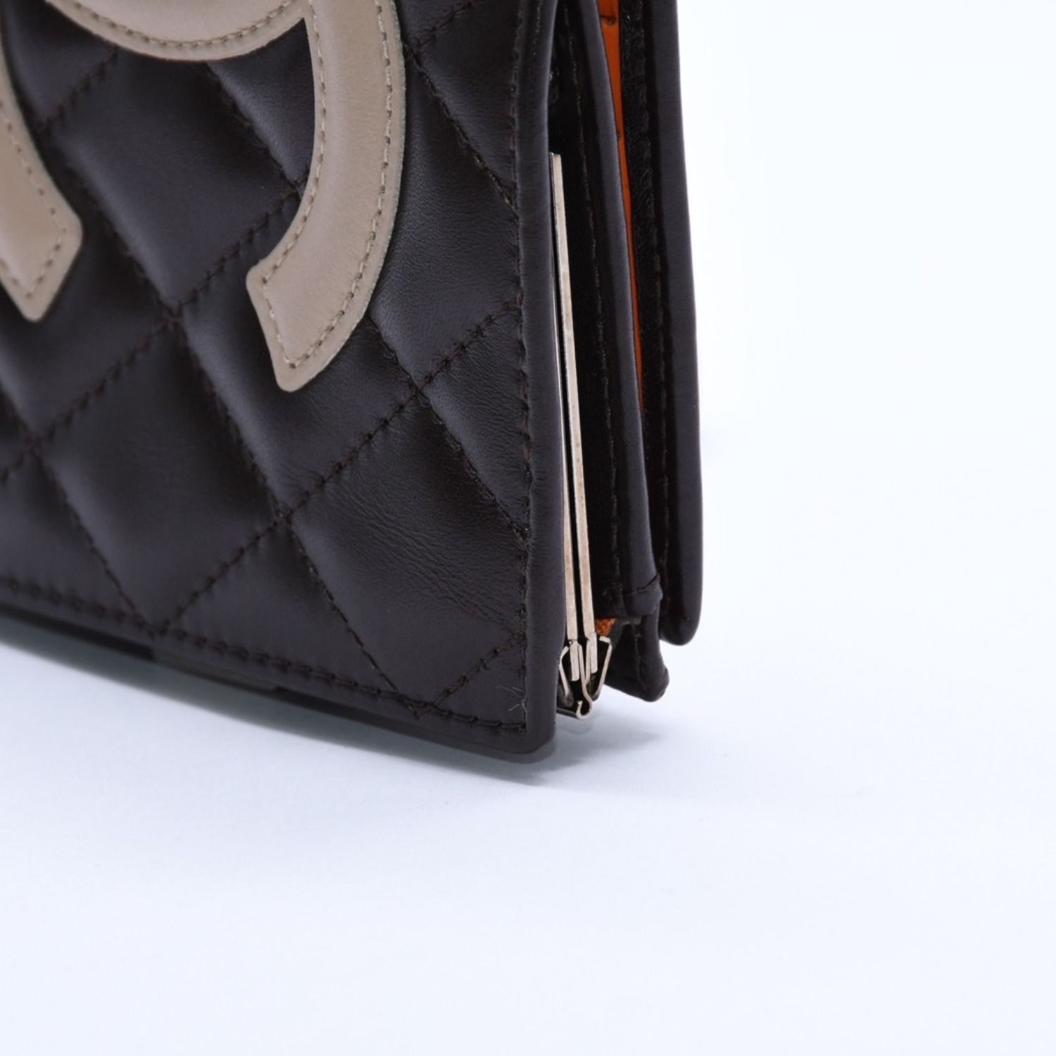新品同様 CHANEL シャネル カンボンライン がま口 コンパクト