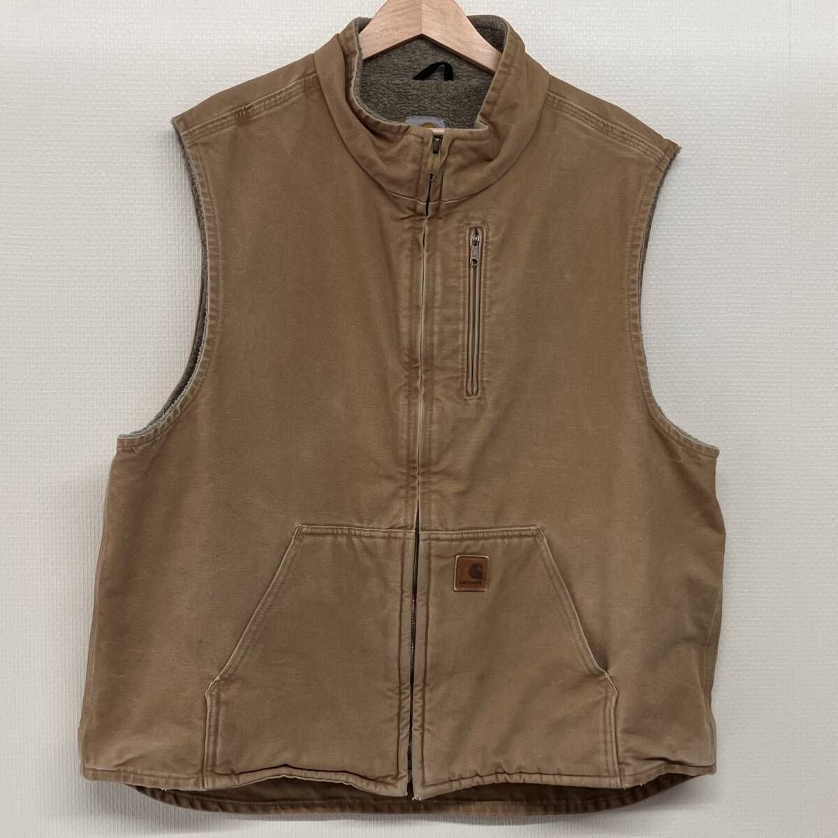 Carhartt カーハート ダックベスト 裏ボア ベスト L コットン CML V33 サイズXL