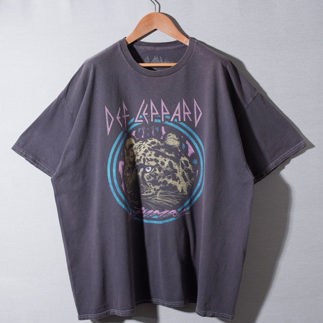 デフレパード Def Leppard Tシャツ XL グレー アニマル バンT バンドT