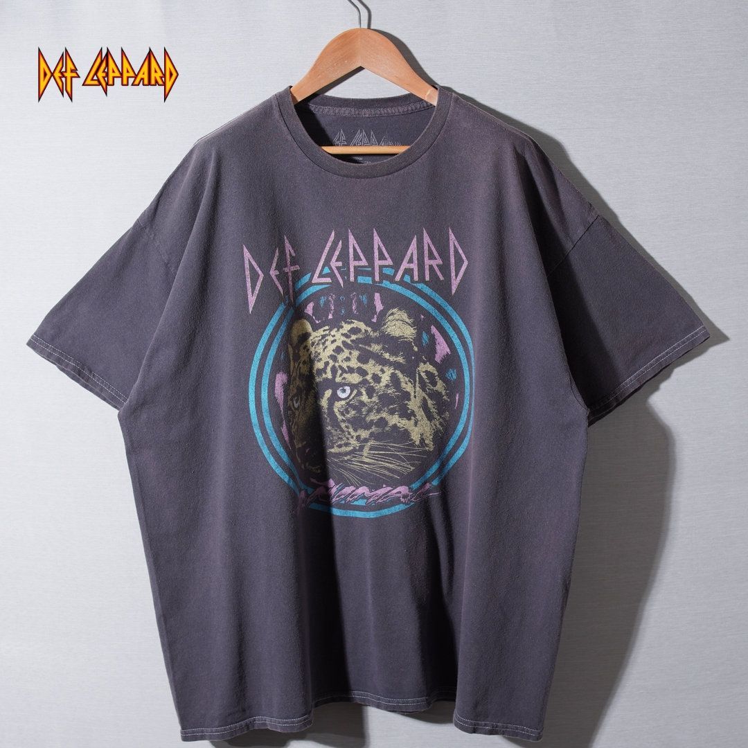 デフレパード Def Leppard Tシャツ XL グレー アニマル バンT バンドT