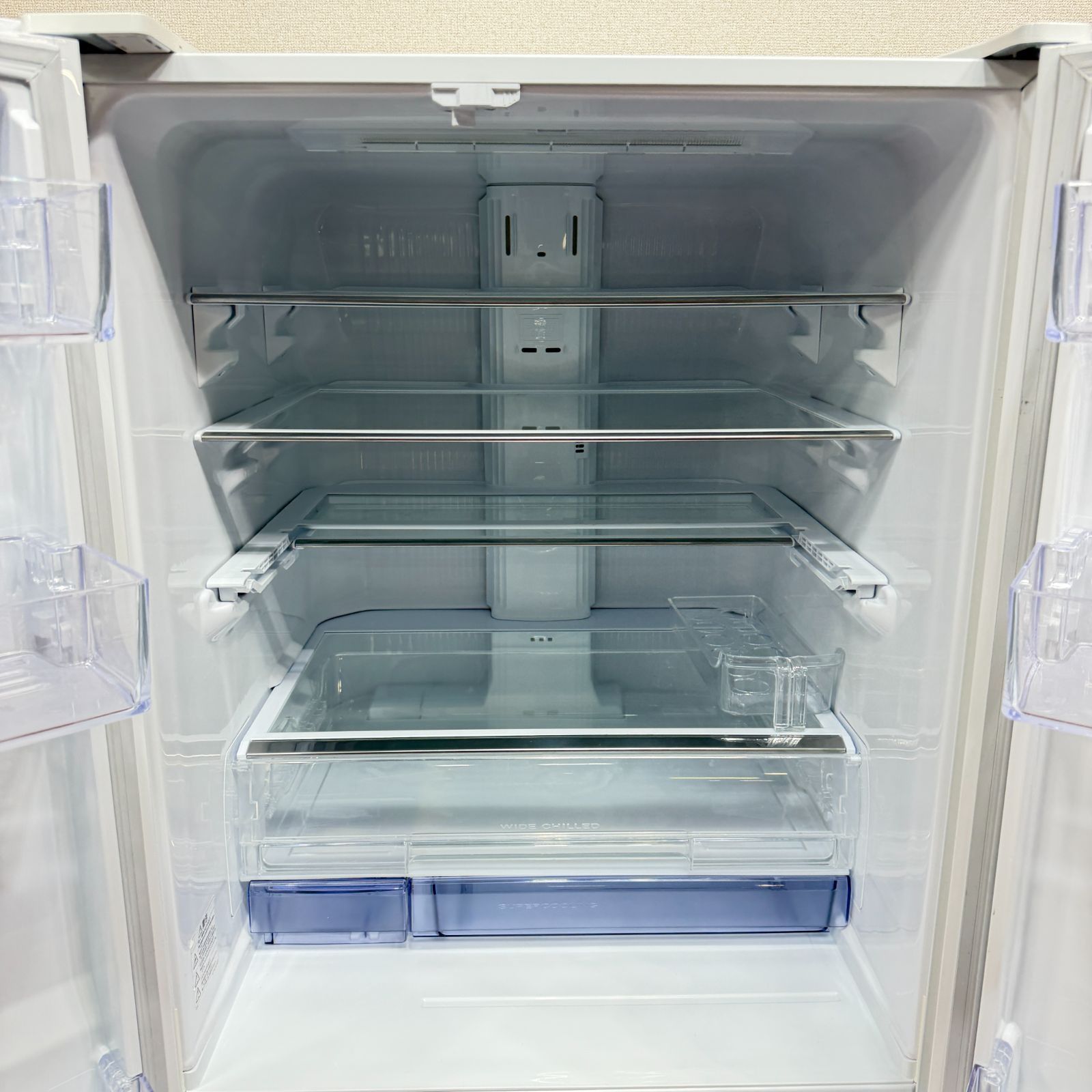 東京23区送料無料 超美品三菱6ドア冷蔵庫 2019年製600L 製氷有りガラス 