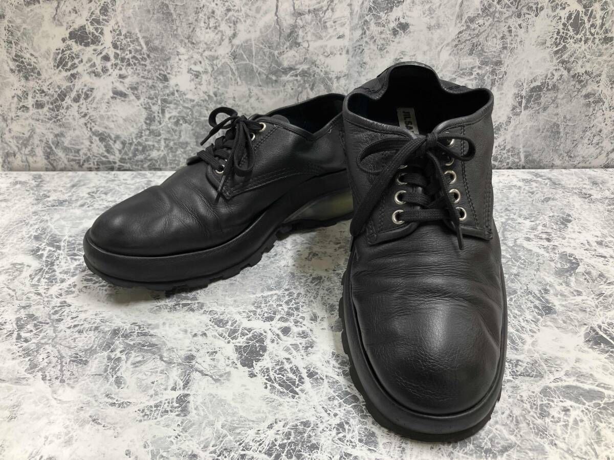Jil Sander/ジルサンダー スニーカー コントラストソールダービー ブラック サイズ41(26.0cm相当)