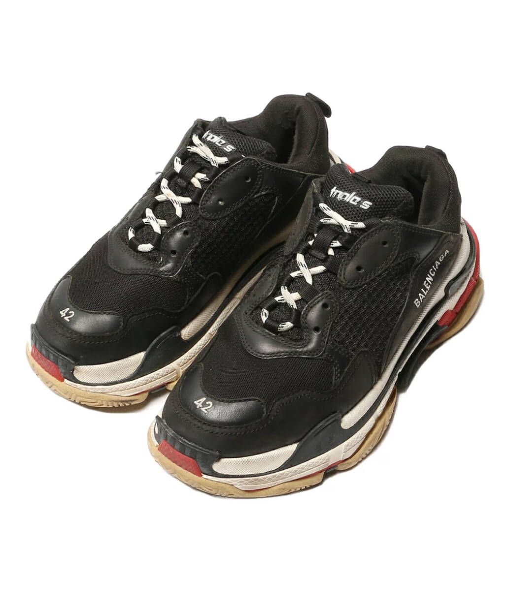 BALENCIAGA Triple S Sneakers 533882 Size 27.5cm Black Balenciaga