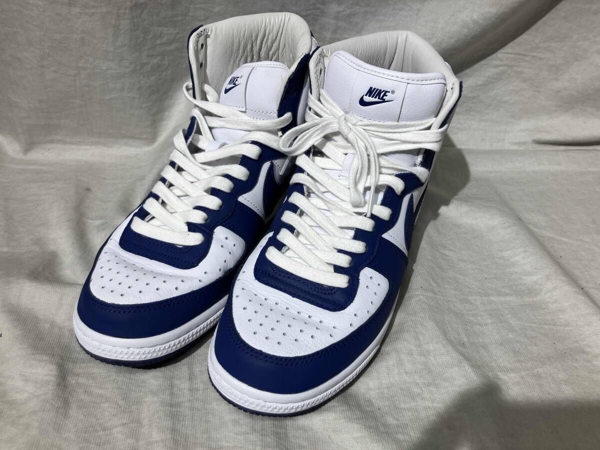 NIKE×COMME des GARCONS HOMME PLUS スニーカー FD4159-100 Terminator High ホワイト サイズ26cm ナイキ コムデギャルソン ブルー