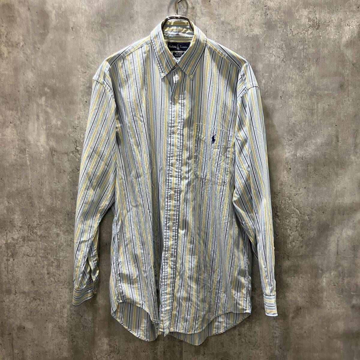 RALPH LAUREN BLAKE MULCH STRIPE SHIRT sizeM 長袖シャツ ストライプ ラルフローレン