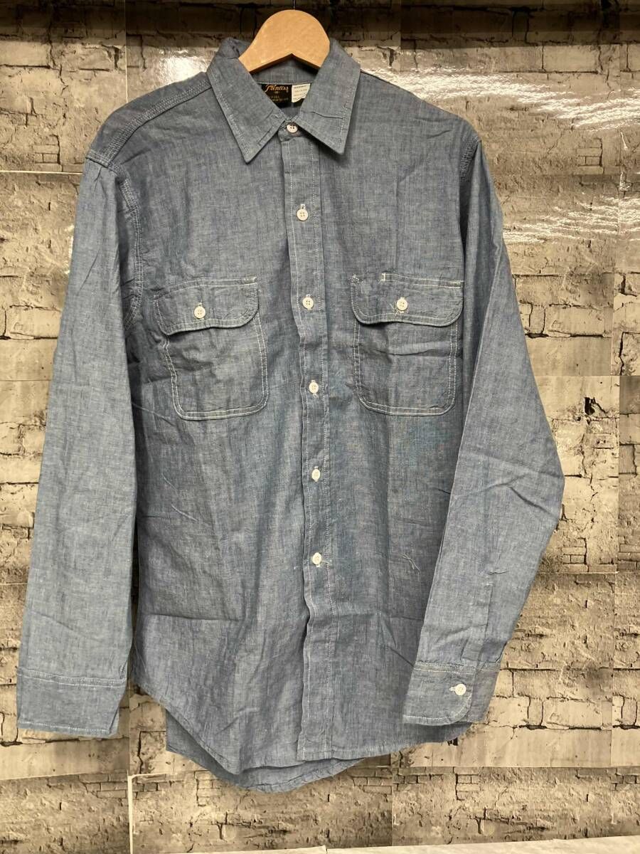PRENTISS 長袖シャツ DEADSTOCK 80s シャンブレーシャツ サイズM