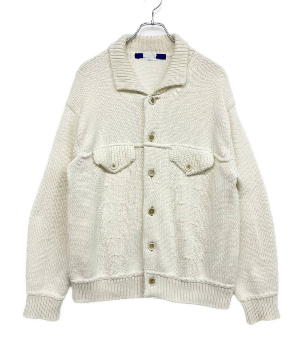 JUNYA WATANABE MAN24SS ボタンニット ホワイト WM-N007 メンズ SIZE Mジュンヤワタナベマン