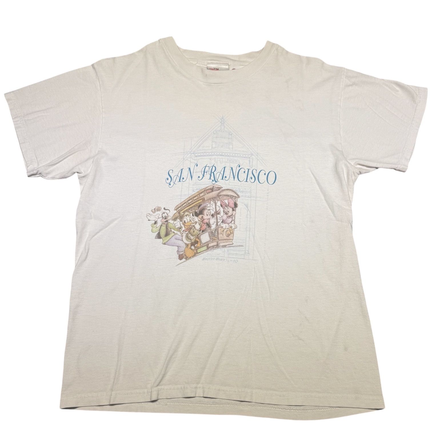 90s USA製 Disney San Francisco キャラクタープリントTシャツ