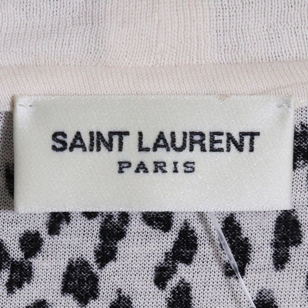 SAINT LAURENT エディ期 レオパード柄Tシャツ Lサイズ ホワイト - メルカリ