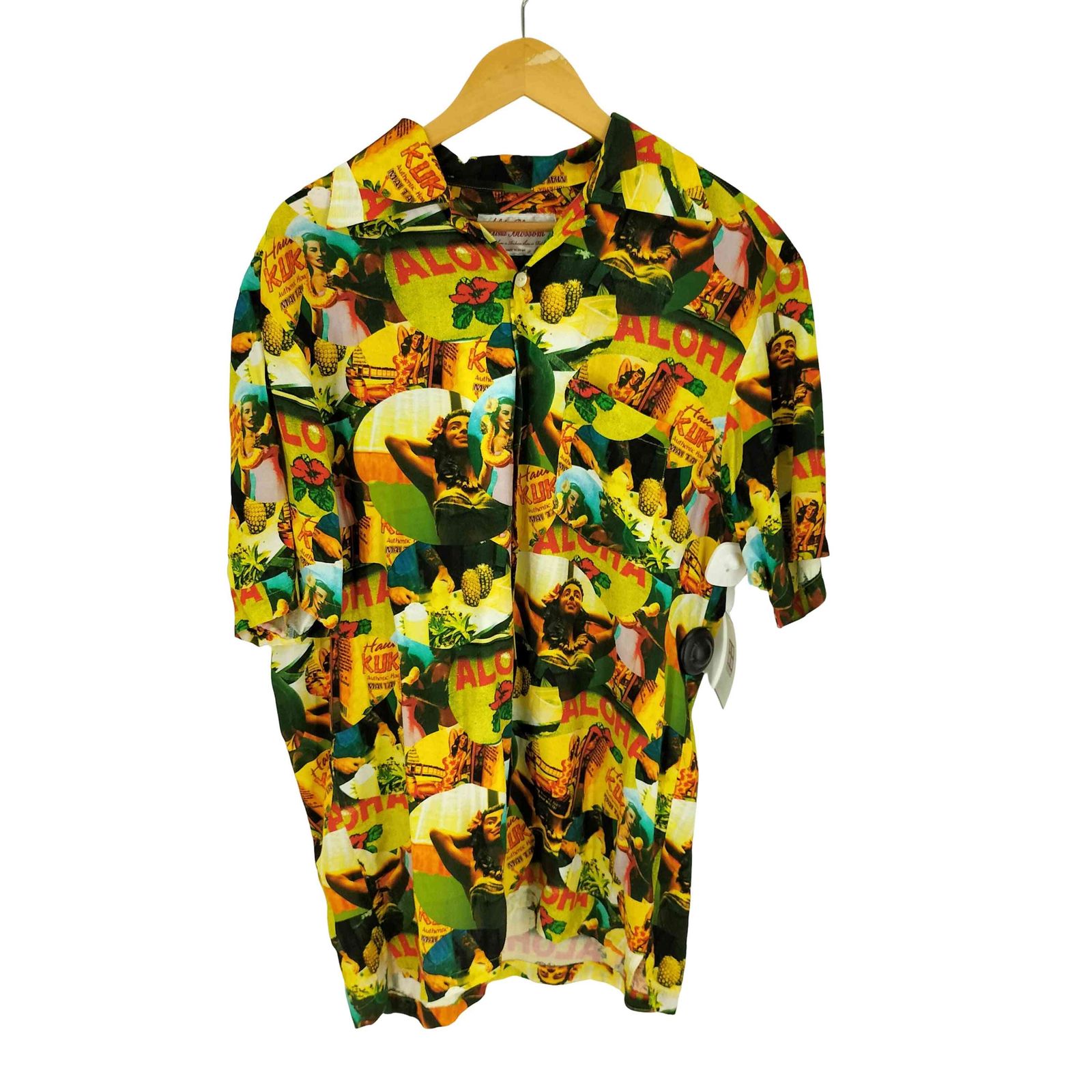 アロハブロッサム Aloha Blossom WEZ COLLAGE SHIRTS レーヨン メンズ US：44