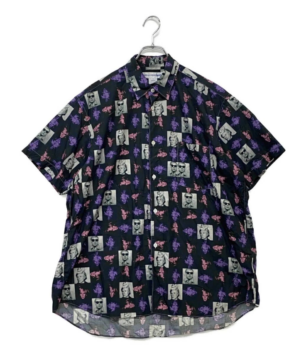 COMME des GARCONS SHIRT 半袖シャツ 総柄 Andy Warhol 24SS メンズ SIZE Sコムデギャルソンシャツ