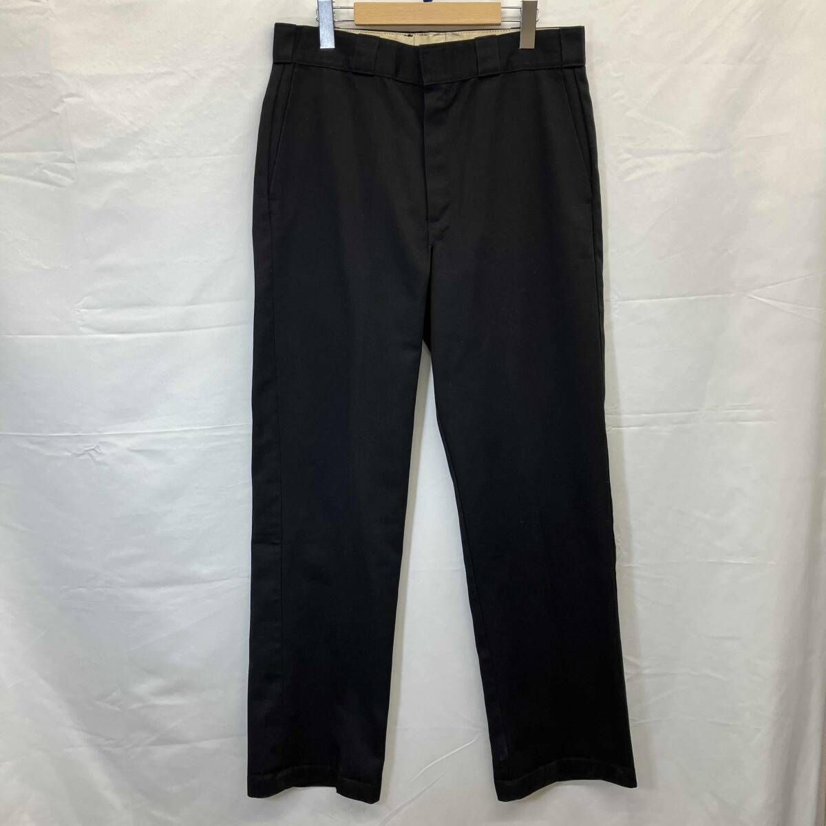 90s Dickies / ディッキーズ / 綿パン / 874 / USA製 / ブラック / スパイダーウェブ / 古着 / Lサイズ / ブラック