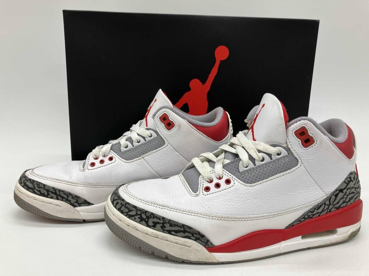 NIKE AIR JORDAN 3 RETRO DN3707-160 ナイキ エア ジョーダン 3 レトロ US8 26cm ホワイト レッド