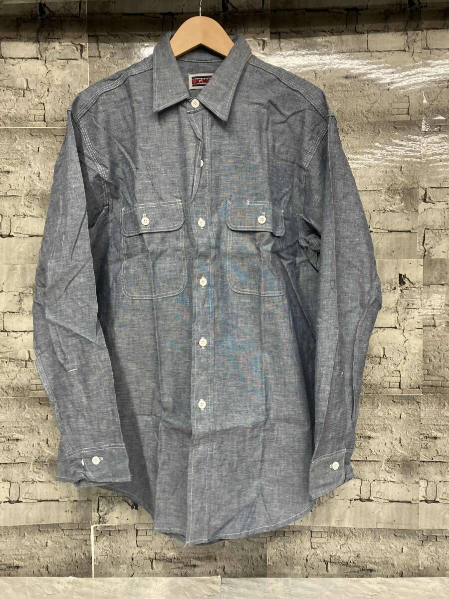 BIG MAC 長袖シャツ dead stock 80s シャンブレーシャツ サイズL