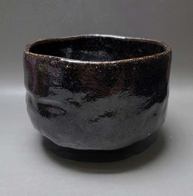 前大徳寺 塔頭 黄梅院 住職 宮西玄性師 書付 祥楽 黒楽焼 茶碗 銘閑居