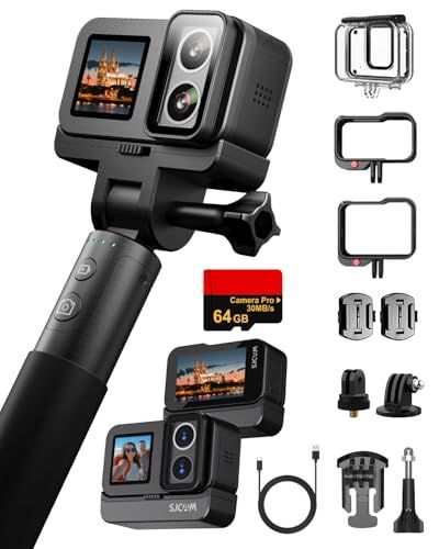 SCJAM SJ20 64GBカード アクションカメラ 4K/30fps 8時間持続バッテリー スポーツ vlog用 旅行用 釣り オートバイ 登山用 XYDLry