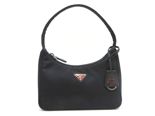 PRADA　プラダ　Re-Edition2000　ハンドバッグ　ブラック　ナイロン/サフィアーノ　1NE515　レディース【中古】430