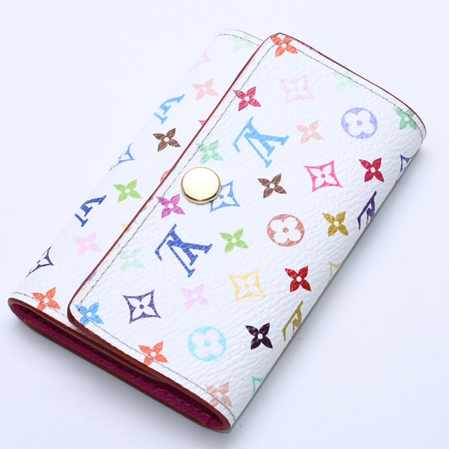 極美品 LOUIS VUITTON ルイヴィトン キーケース マルチカラー ホワイト