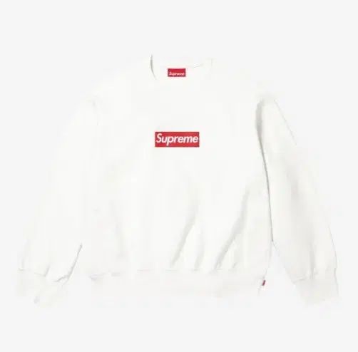 正規品 S M シュプリーム ウォッシュド ボックス ロゴ クルーネック 白 25SS レッド ボックスロゴ