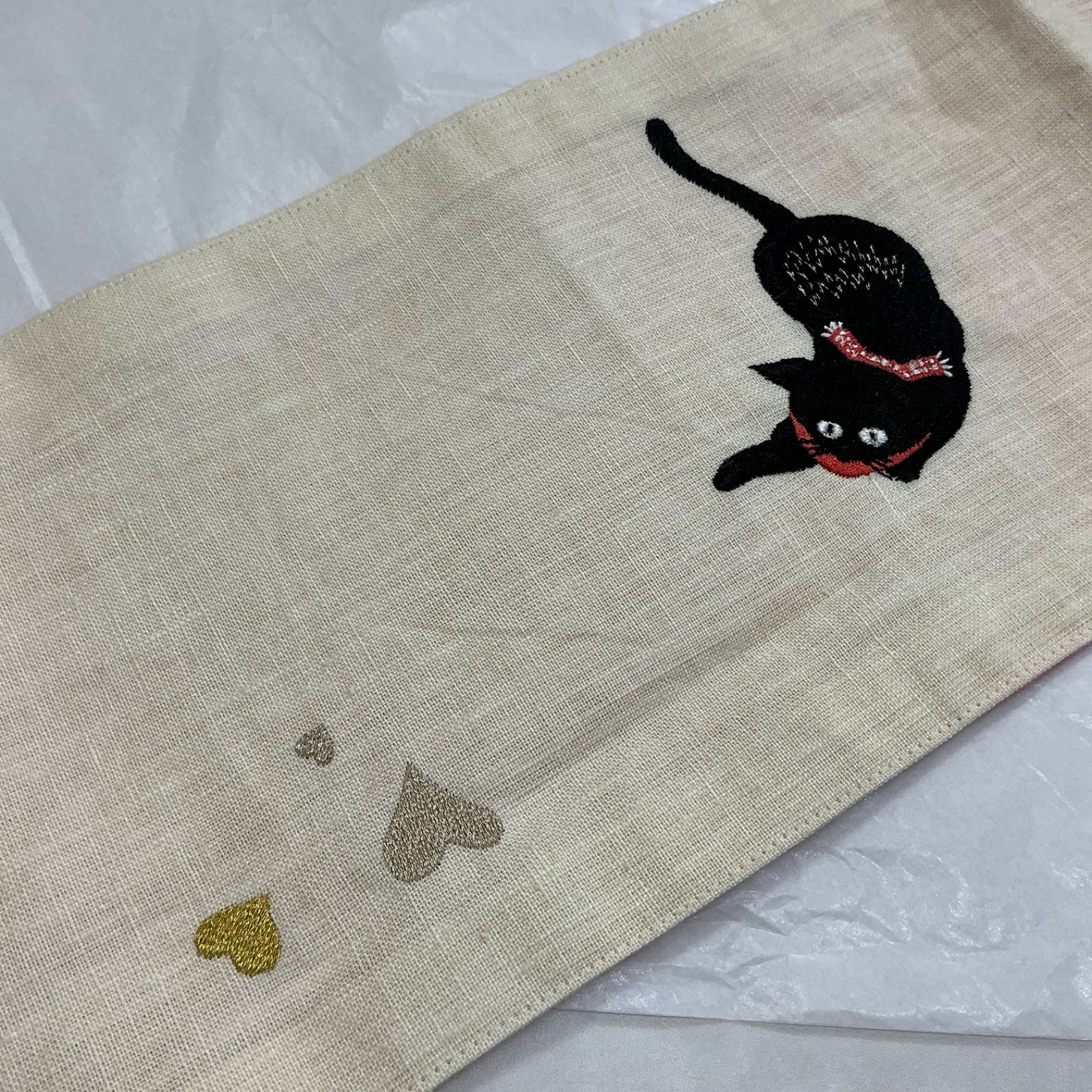 ◆kimomo+one◆kimonoarisa◆美品◆夏物夏帯◆素敵な半幅帯◆麻◆長尺◆長さ373.5cm