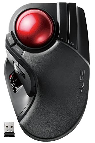 エレコム マウス ワイヤレス (レシーバー付属) トラックボール 大玉 8ボタン チルト機能 ブラック M-HT1DRXBK★ bd8fcfca