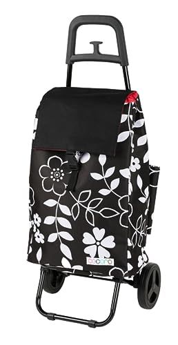 ｃｏｃｏｒｏ コ・コロ レップ(Rep) Cocoro(コ・コロ) ショッピングカート フラワー カートセット ブラック 40L 荷物フック 花柄 折り畳み式 ポケット収納 保冷 保温 エコバッグ 買い物 おしゃれ 可愛い シンプル 便利 コ ccdec207