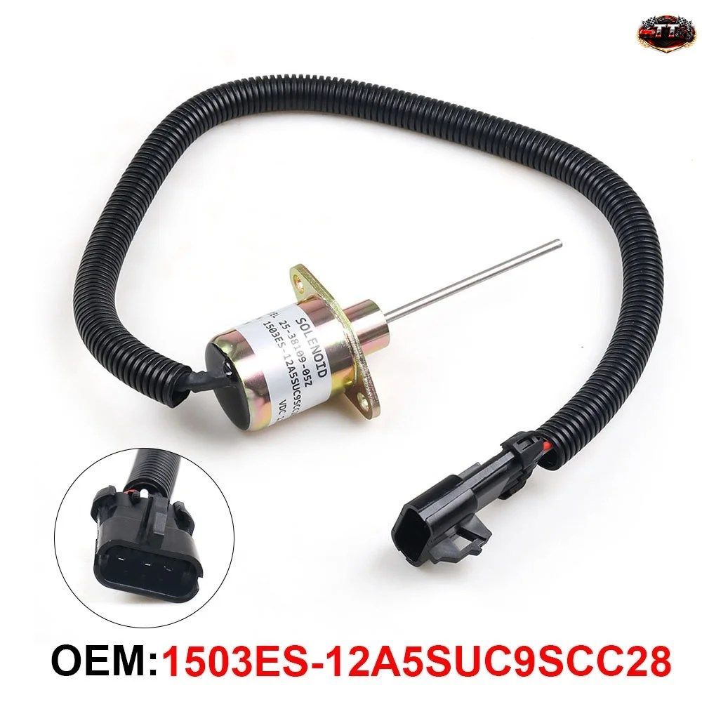 12V シャットオフソレノイド クボタ 25-38109-05Z 25-38109-05S 25-38109-06Z