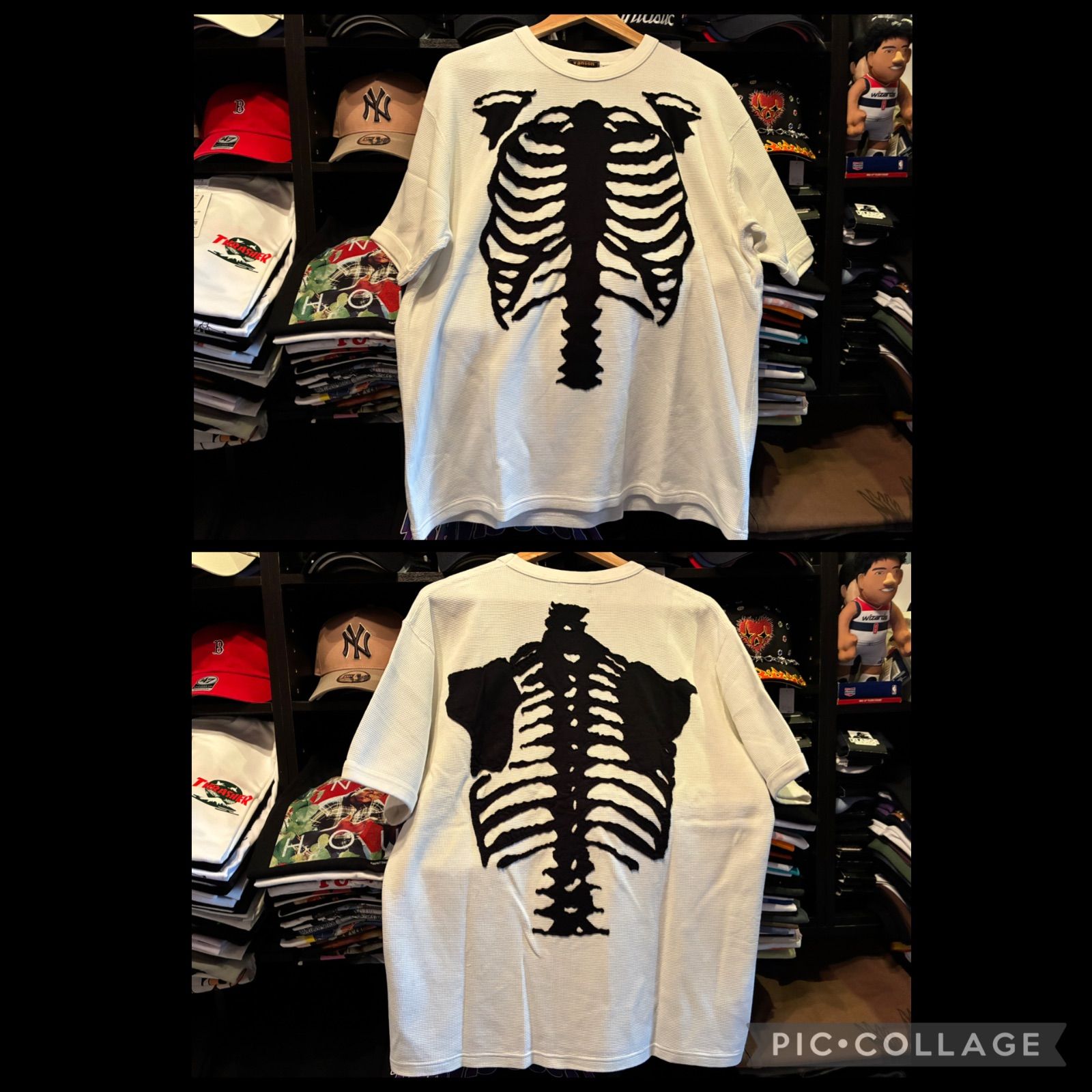 VANSON THERMAL S/S TEE BLACK BONE PATCH [RZV-2601]WHITE Lサイズ ¥13200+送料¥750