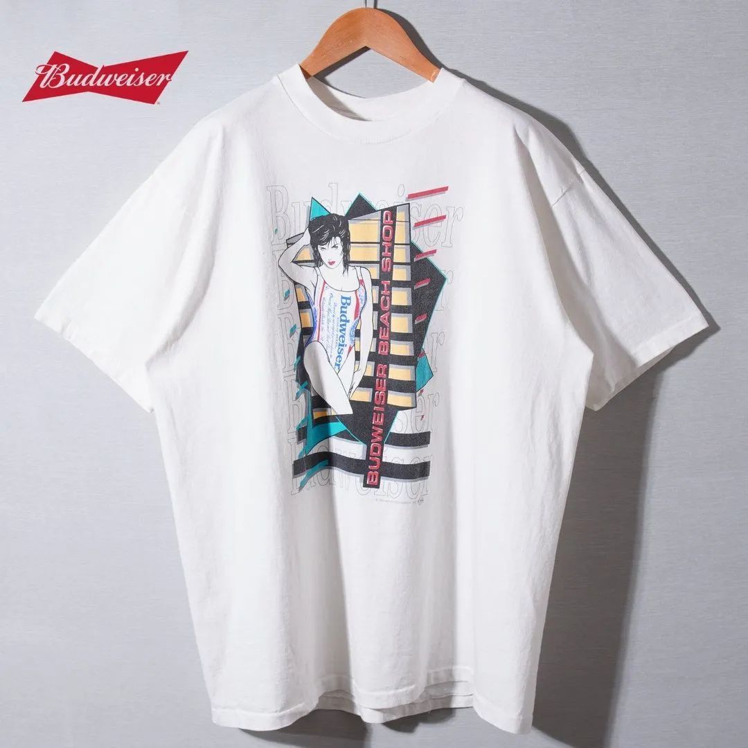 90s USA製 バドワイザー Budweiser Tシャツ XL ホワイト 1993年製