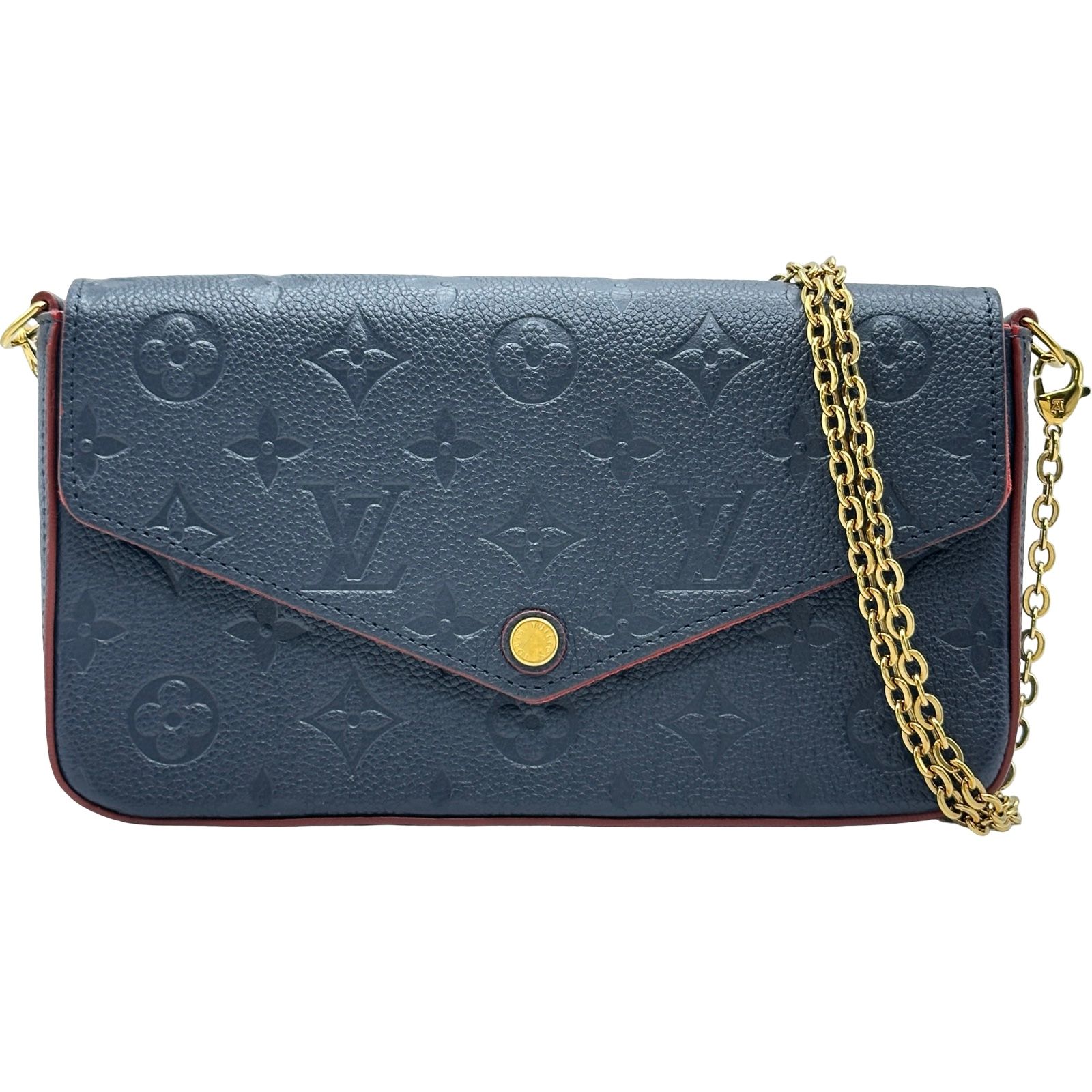 ルイ・ヴィトン LOUIS VUITTON ポシェット・フェリシー M64099 ブルーマリーヌ モノグラム・アンプラント レディース ショルダーバッグ