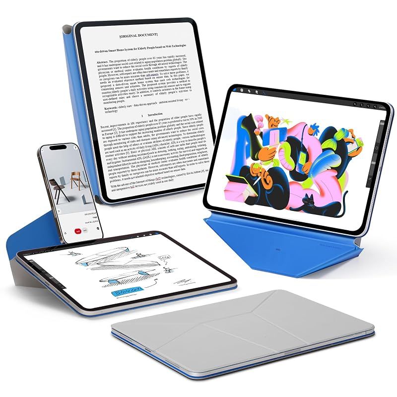 【新品】 MOFT【公式直営店】ダイナミックフォリオ iPad Pro 11インチ ケース（M5/M4、2025/2024）対応 タブレットケース 多角度調整 横置＆縦置 磁気吸着 タブレットスタンド iPadスタンド 超軽量 薄型 折りたたみ 持ち運びやすい 10,450円