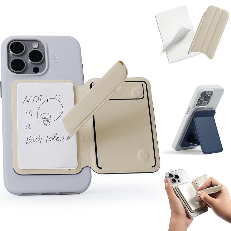 【新品】 MOFT【公式直営店】スマホスタンド モフト インスピレーションスタンド&ノート 折りたたみボールペン MagSafe対応 iPhone 16/15/14/13/12シリーズ対応 ノートパッド付け 全機種対応 軽量 折りたたみ アイアンリング付き M