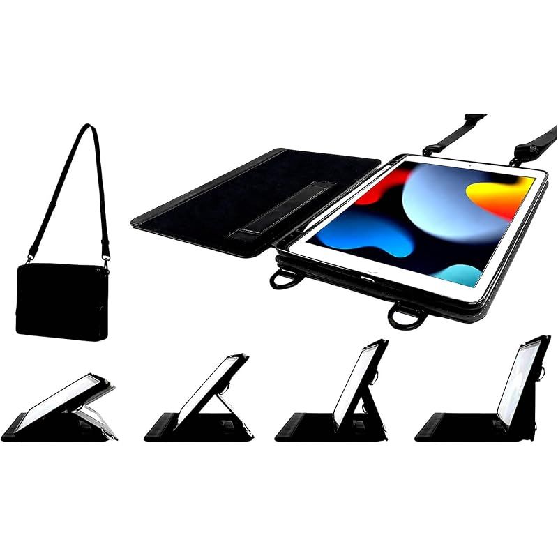 【新品】 SLYDA iPad 10.2インチ (第9世代 第8世代 第7世代) 3モデル対応 マルチアングル スタンド ケース 肩掛け 首掛け ショルダー Apple Pencil 収納可 名刺入れ付 ビジネス 学校 by 幡ヶ谷カバン