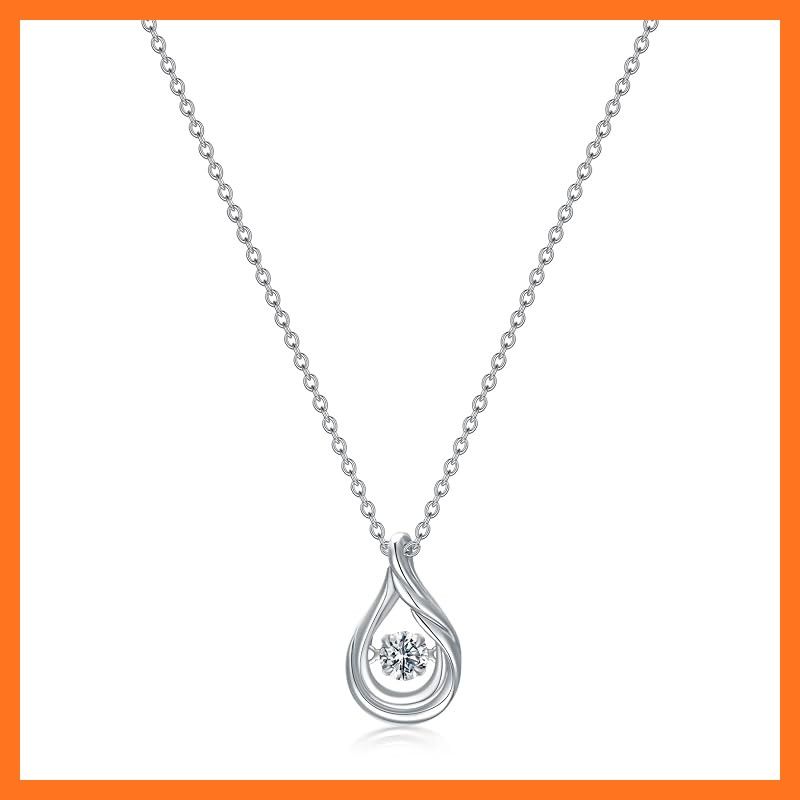 【新品】 [PEIMKO] ネックレス レディース ドロップ ペンダント 0.25ct 人工ダイヤモンド プラチナ 加工 シルバー925 金属アレルギー対応 誕生日プレゼント 女性 アクセサリー