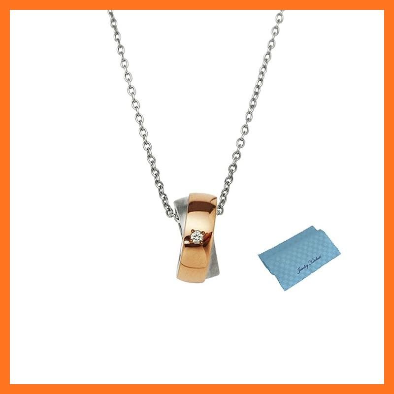 【新品】 [フェフェ]fe-fe phiten フェフェ チタン ネックレス ファイテン SIMPLE CROSS ピンクゴールド Ladies 30 [セット品]2点セット(ネックレスとジュエリーコトブキお磨きクロス)