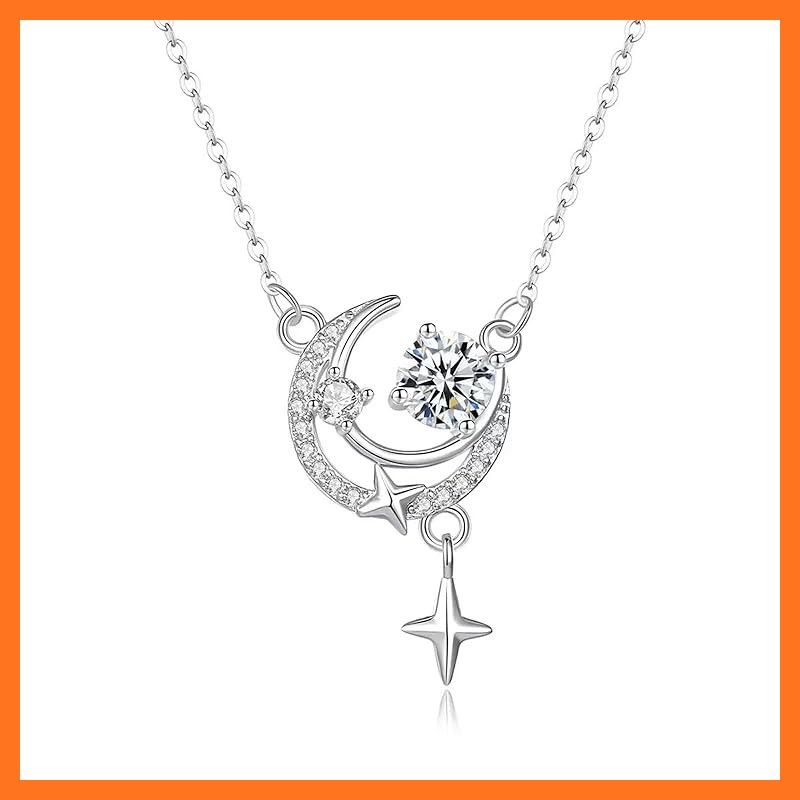 【新品】 [Hanayaka] ネックレスレディース シルバー925製 モアサナイト 1.0ct合成ダイヤ しずくペンダント 金属アレルギー対応 人気 プレゼント 女性 アクセサリー お誕生日 母の日 5cm長さ調節