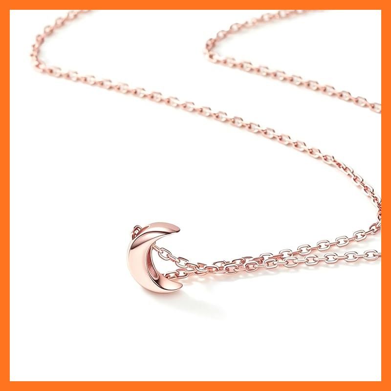 【新品】 [ChicSilver] 三日月 ネックレス レディース K18ピンクゴールド 金属アレルギー対応 かわいい 人気 プレゼント 女性 誕生日