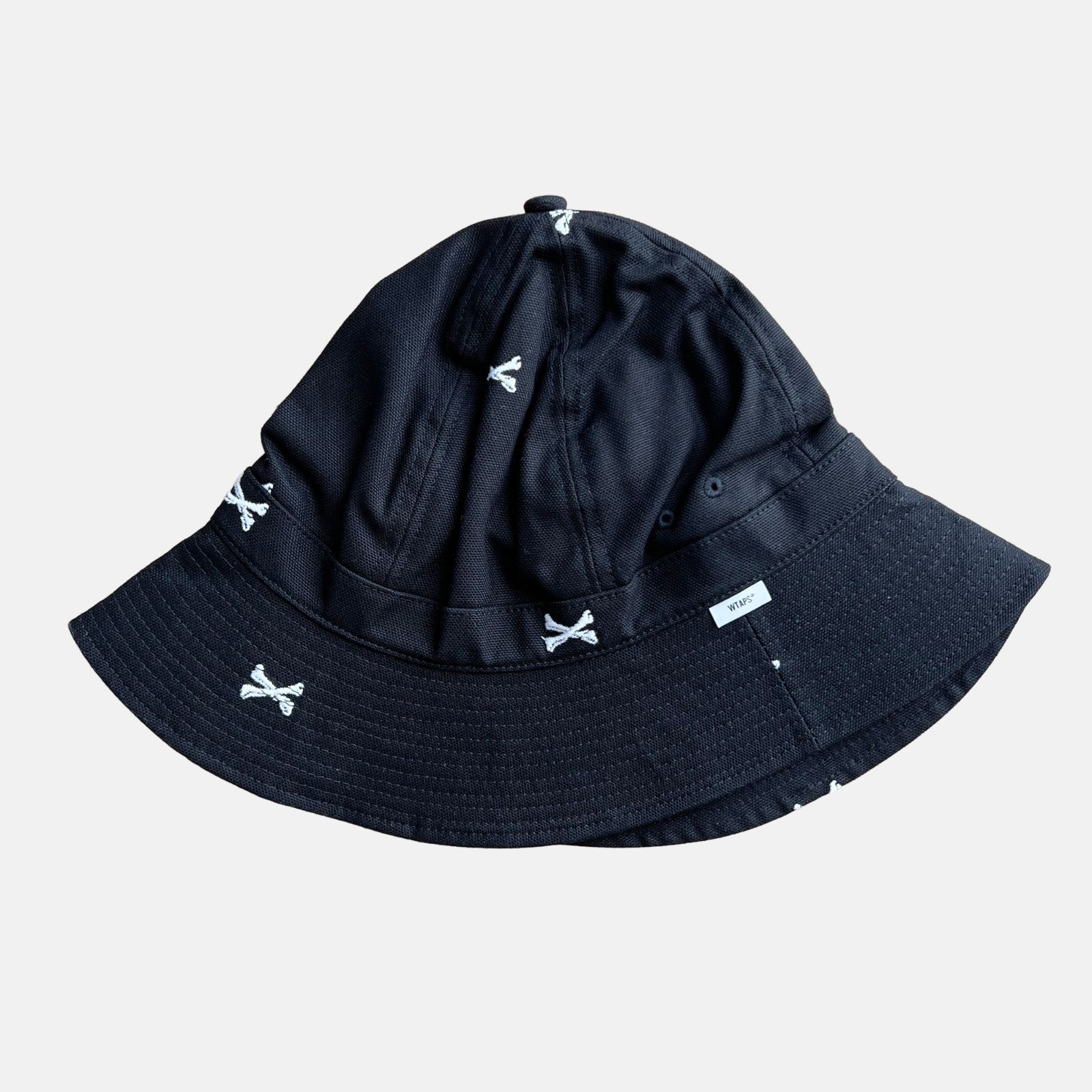 WTAPS ダブルタップス クロスボーン 刺繍 ベルハット サイズ4 ブラック 