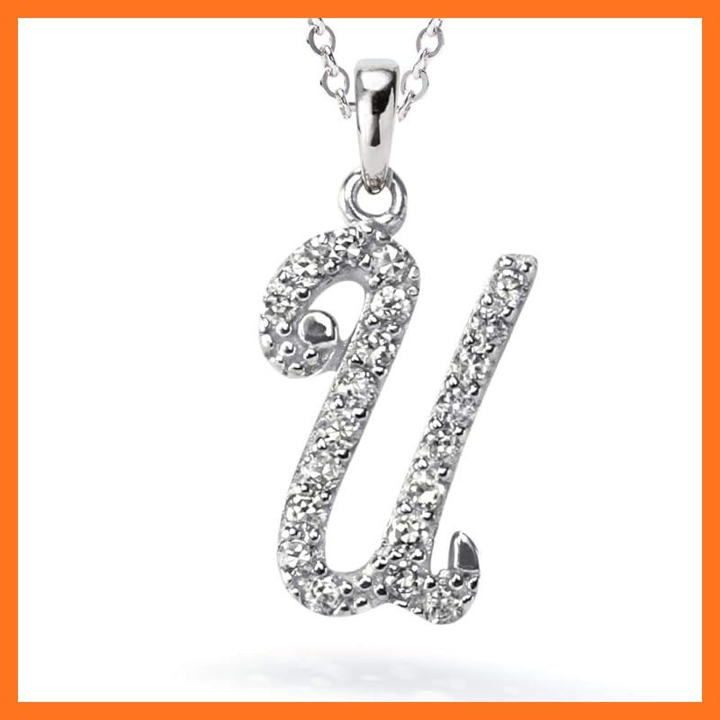【新品】 [Gift from New York] イニシャル ネックレス U アルファベット レディース プラチナ 加工 シルバー925 金属アレルギー対応 女性 プレゼント