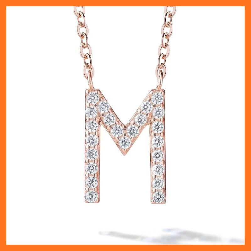 【新品】 [Gift from New York] イニシャル ネックレス レディース M アルファベット K18 ピンクゴールド 加工 ブランド プレゼント 女性