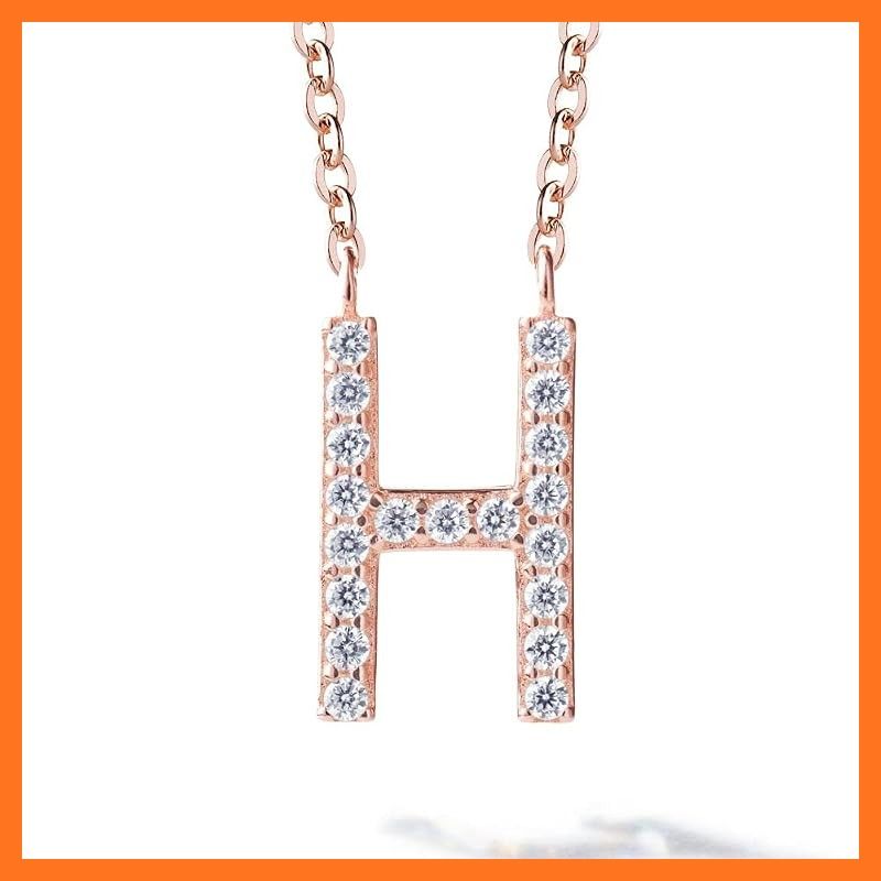 【新品】 [Gift from New York] イニシャル ネックレス レディース H アルファベット K18 ピンクゴールド 加工 ブランド プレゼント 女性