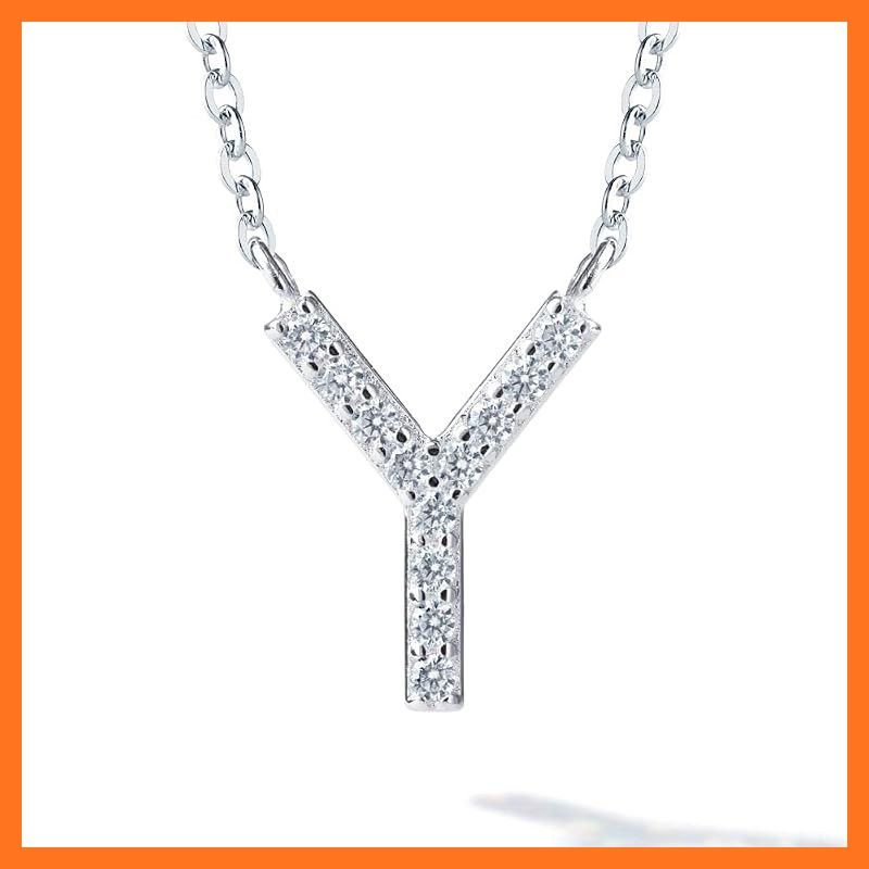 【新品】 [Gift from New York] イニシャル ネックレス レディース Y アルファベット プラチナ 加工 ブランド プレゼント 女性
