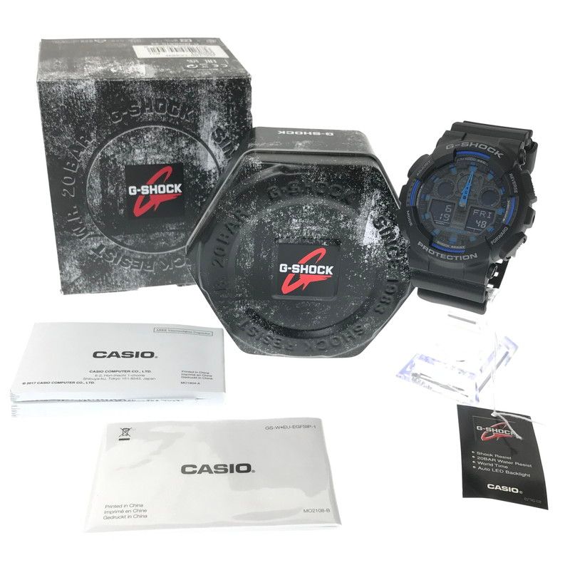 【中古美品】 G-SHOCK ジーショック GA-100-1A2 アナログ デジタル 腕時計 アクセサリー 【196-260620-rt-05-tagh】