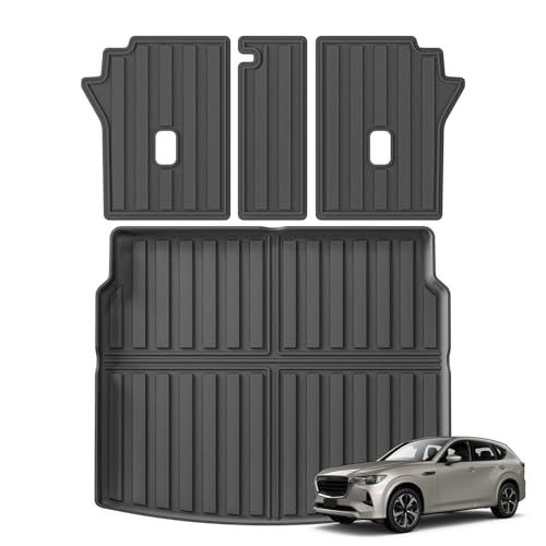 マツダ CX-60 専用 ラゲッジマット 背もたれカバー トランクマット シートバックマット CX60 アクセサリー TPE素材 耐摩擦 耐汚れ 耐候性 取付簡単 カスタムパーツ (CX-60 KH系 2022年9月-現行 4点セット)ts 6cf02517