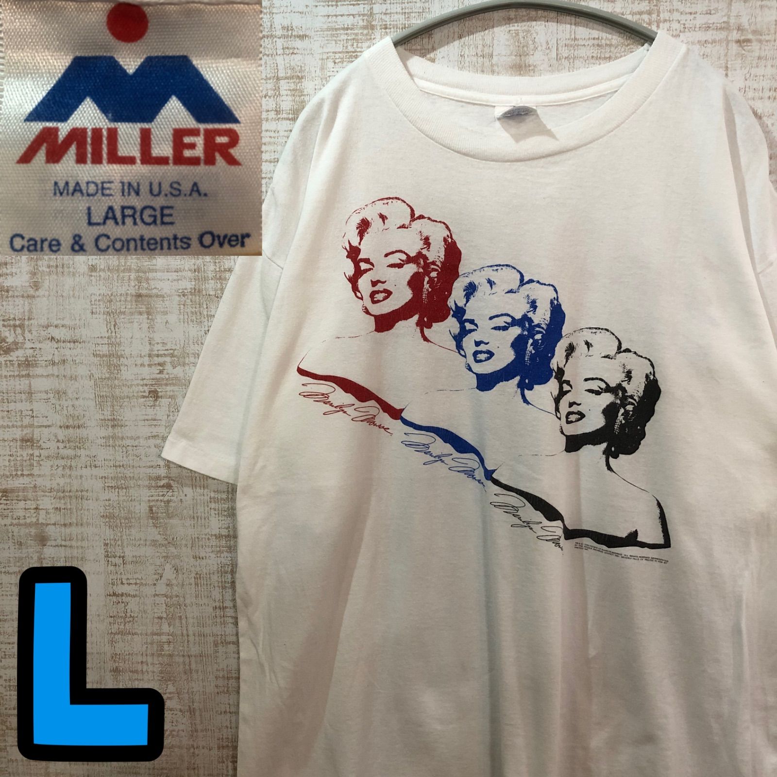 T8561 MILLER マリリン・モンロー　Tシャツ USA製　90's